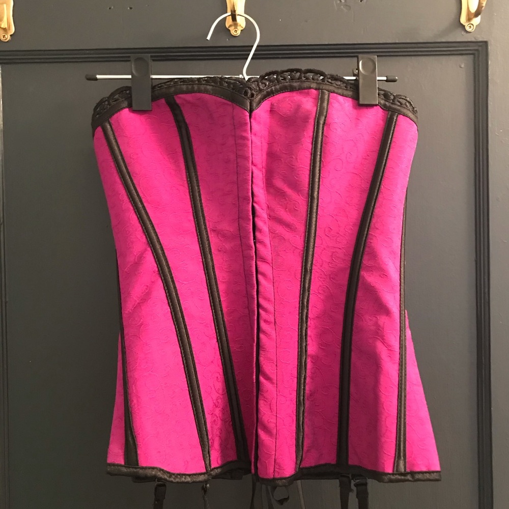 NWT Dreamgirl Corset & Sheer Thigh High Stockings